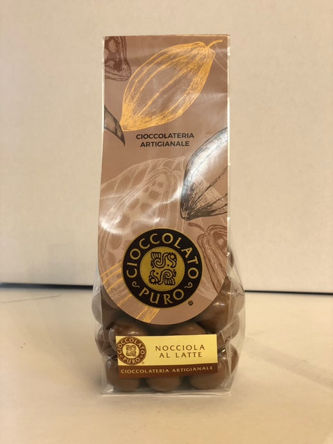 DRAGEES NOCCIOLA RICOPERTA DI CIOCCOLATO AL LATTE - 150 GR
